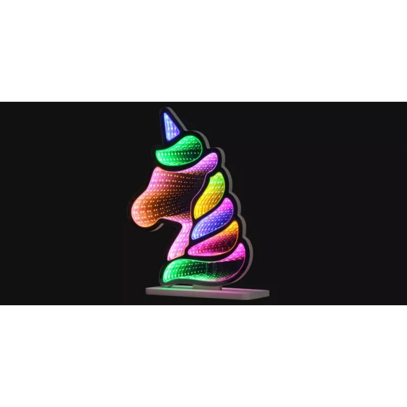 Neoninės lempos MANTA Style UNICORN MASNL134MT su tunelio efektu — dekoratyvinis LED skydas kambario apšvietimui
