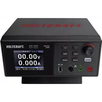 VOLTCRAFT DSP-3010 laboratorinis maitinimo šaltinis, reguliuojamas 0 - 30 V 0 - 10 A 300 W USB Slave funkcija išėjimų skaičius 1 x (VC-12231815)