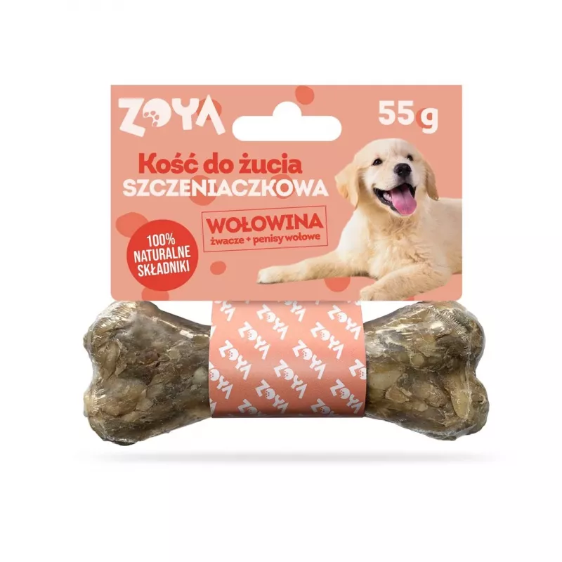 ZOYA Kramtomasis kauliukas šuniukams su jautiena - skanėstas šunims - 55g