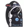 Ištraukiamas pavadėlis Flexi New Comfort M Tape 5 m Juoda — juostinis ištraukiamas pavadėlis, dydis M, maks. apkrova 25 kg, svoris 300 g