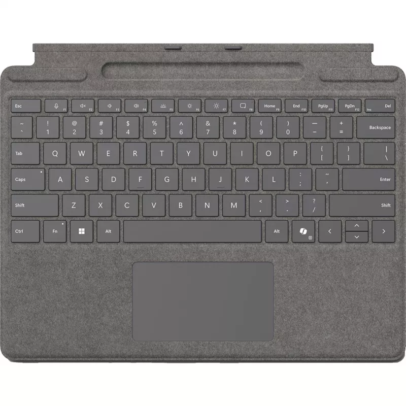Microsoft Surface Pro klaviatūra QWERTZ vokiška su rašiklio laikikliu platininė
