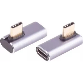 USB-C adapteris ShiverPeaks 14-05036 90° kampuotas kairėn/dešinėn, USB-C kištuko adapteris