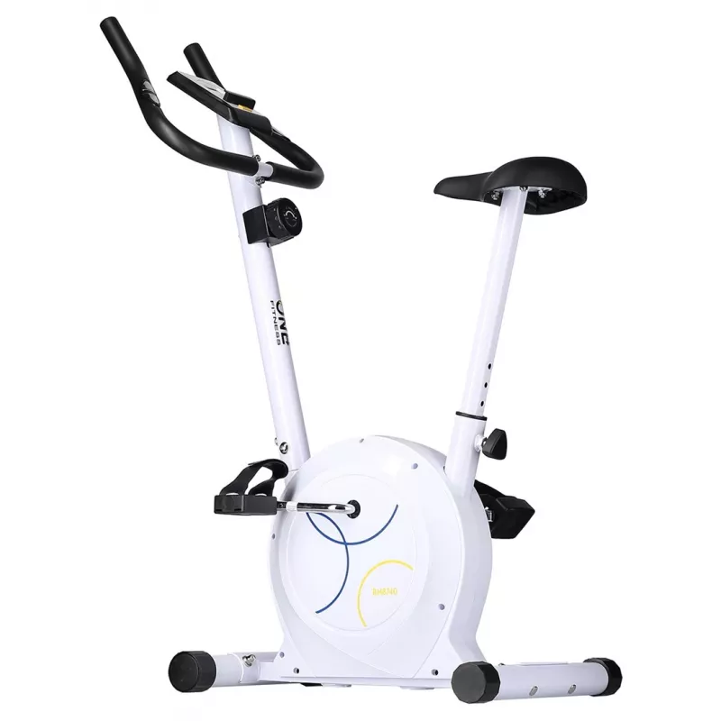 One Fitness RM8740 baltas magnetinis dviratis