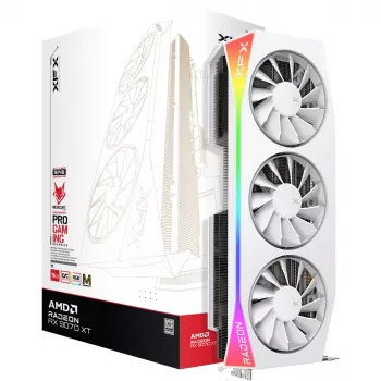XFX Mercury Radeon RX 9070 XT OC Magnetic Air Edition AMD 16 GB GDDR6 balta