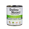 Šlapias suaugusių šunų maistas dolina noteci Premium su elniena (šerniena) 800 g, skardinė, 12% baltymų, 7% riebalų