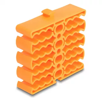 Kabelių laikiklis DeLOCK 66255 oranžinis 24 kabelių įvadai