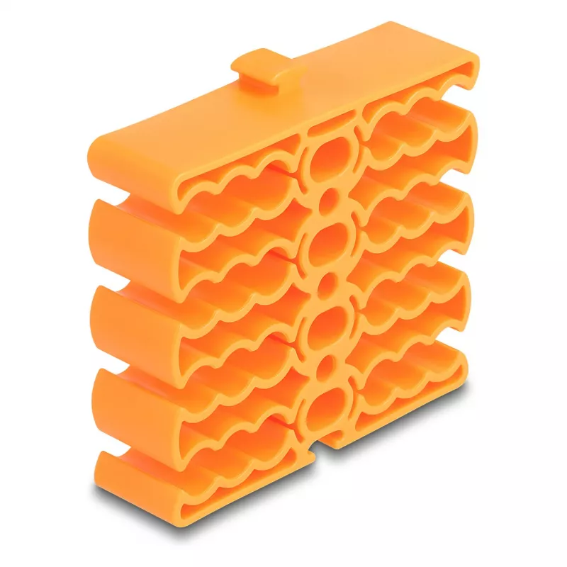 Kabelių laikiklis DeLOCK 66255 oranžinis 24 kabelių įvadai