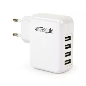 UNIVERSALUS USB ĮKROVIKLIS BALTAS/4 PORTŲ EG-U4AC-02 GEMBIRD