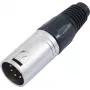 5 kontaktų XLR jungtis Omnitronic 30208420 — kištukinė/lizdinė garso jungtis subalansuotiems signalams