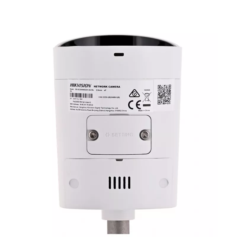 „Hikvision Pro Series“ su „AcuSense DS-2CD2046G2H-I2U/SL(2.8MM)“ apsaugos kamera „Bullet“ IP apsaugos kamera lauko 2688 x 1520 taškų luboms / sienai