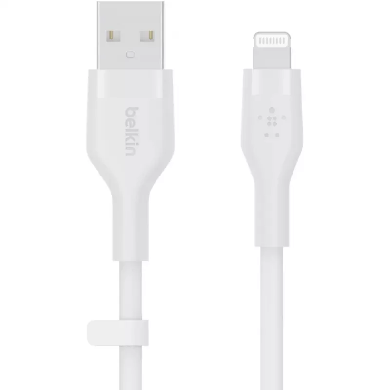 Laidas Belkin Cbl Scicone USB-A LTG 2M baltas USB A USB C Lightning
