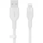 Laidas Belkin Cbl Scicone USB-A LTG 2M baltas USB A USB C Lightning