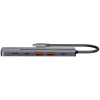 USB Type-C šakotuvas CANYON DS-17 — HDMI, USB 3.2 Gen 1 A, USB-C, MicroSD, 10000 Mbit/s, pilkas