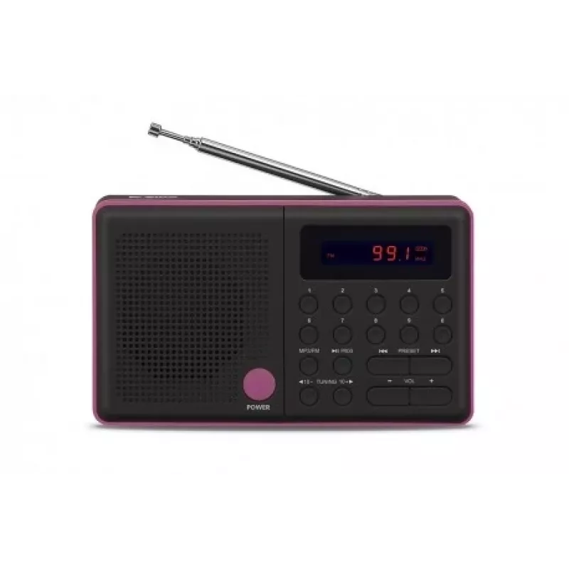Radijas Pliszka USB, FM juodas