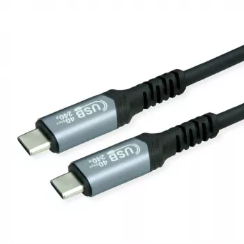 USB laidas VALUE 11.99.9086 USB4 Gen 3x2 1 m USB C juodas