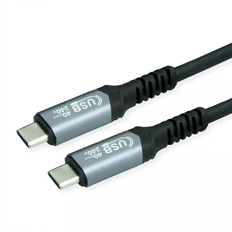 USB laidas VALUE 11.99.9086 USB4 Gen 3x2 1 m USB C juodas