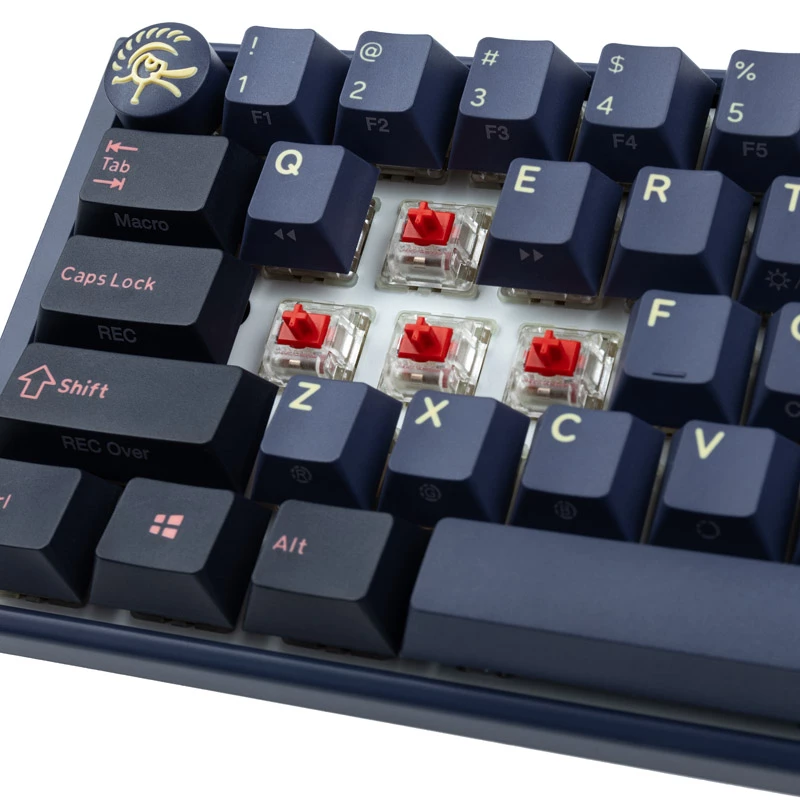 Ducky One 3 SF klaviatūra, žaidimams, USB, QWERTY, anglų k., mėlyna