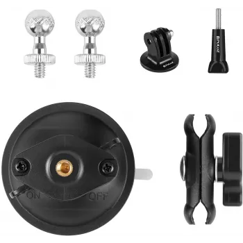 PULUZ Magic Arm Tripod Laikiklis su Siurbimo Taurele (Juodas)