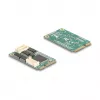 Vidinė RS-232 sąsajos plokštė DELOCK 95278 — Mini PCI Express priegloba, 4× RS-232 išėjimai, FIFO 256 B, 30×51×10 mm