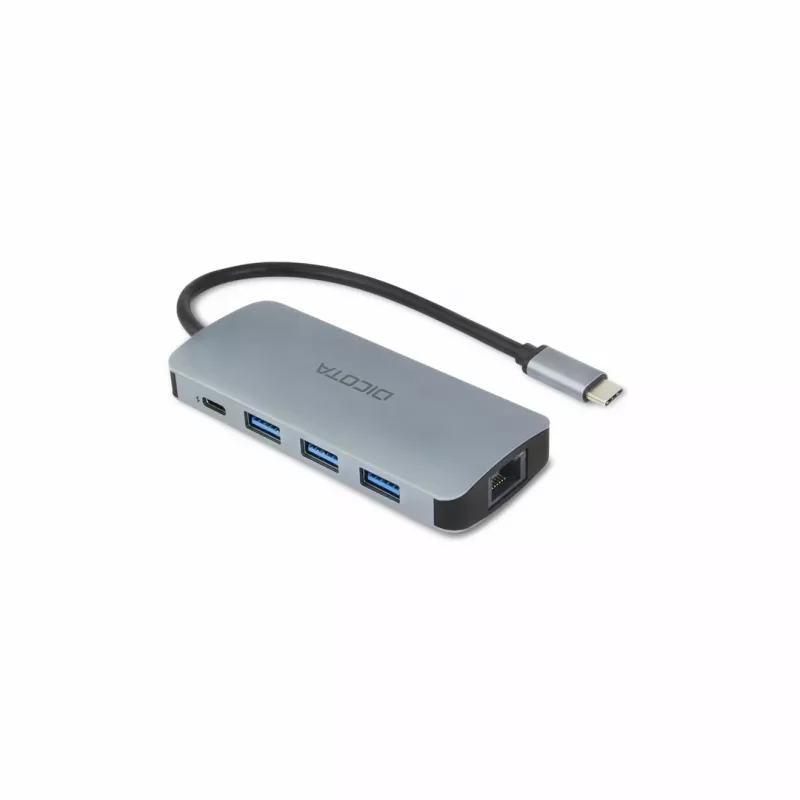 Dicota USB-C 8-in-1 Multi Hub 4K PD 100W sidabrinis