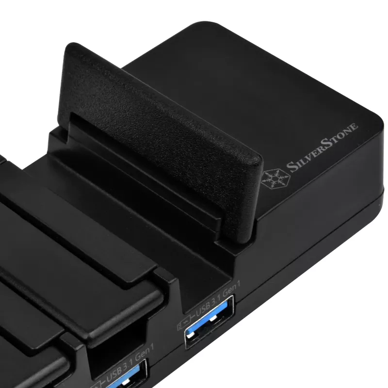 USB 3.1 Gen 1 stalinis šakotuvas SidabrinėSTONE SST-UC03B-PRO — 7 USB prievadai