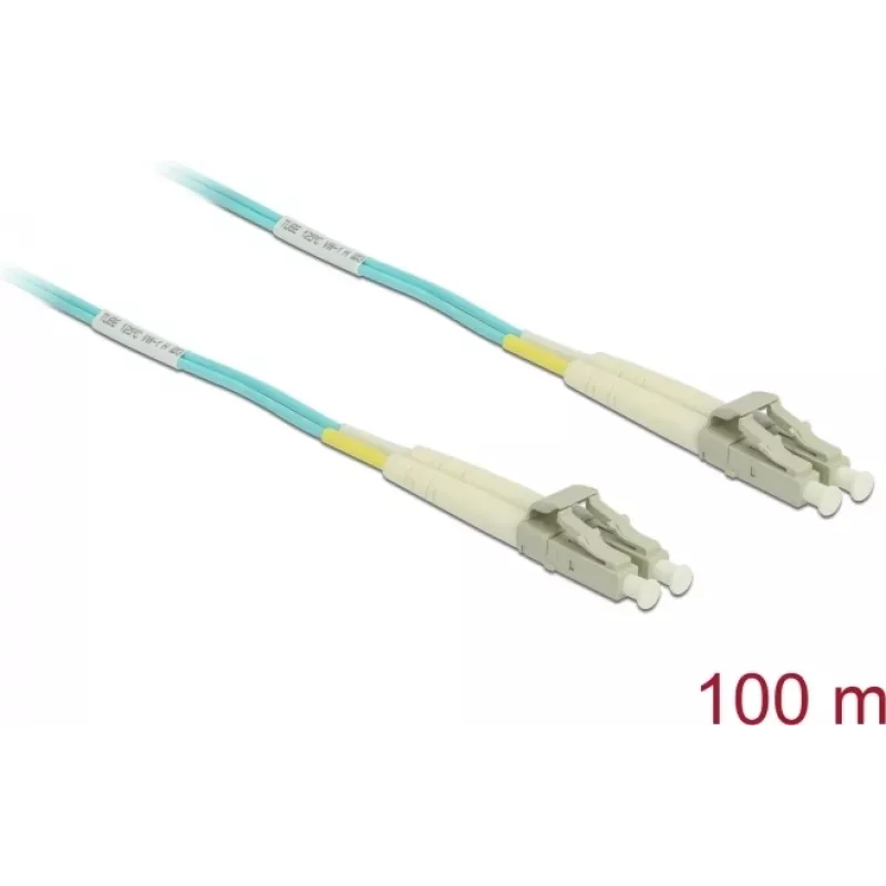 Tinklo kabelis Delock LC Duplex Multimode OM3 100m Juodas