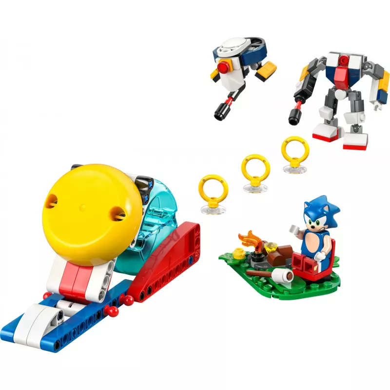 Konstravimo žaislas LEGO Sonic the Hedgehog 77001 Campfire Showdown rinkinys, 177 dalys, 1 minifigūrėlė, amžius 7+