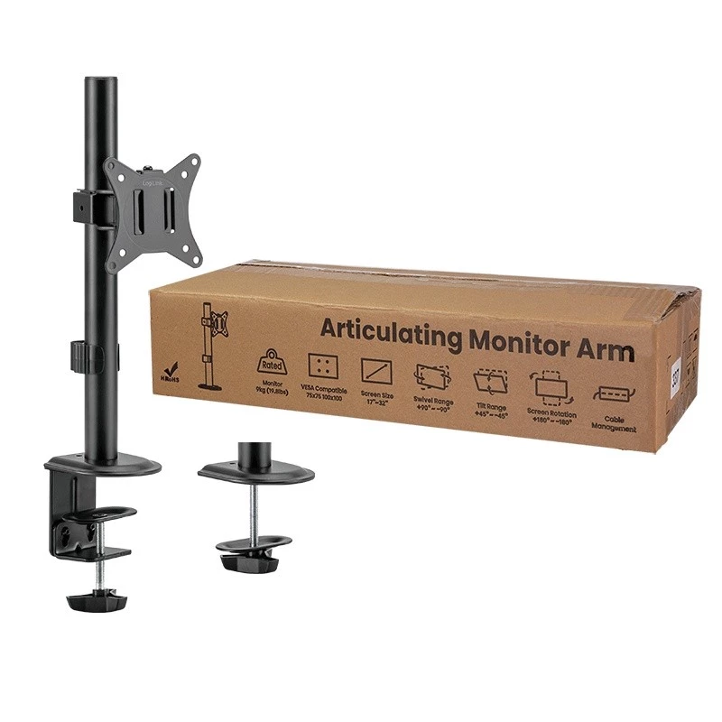 Monitoriaus laikiklis 17-32 inch, maks. 9 kg, juodas