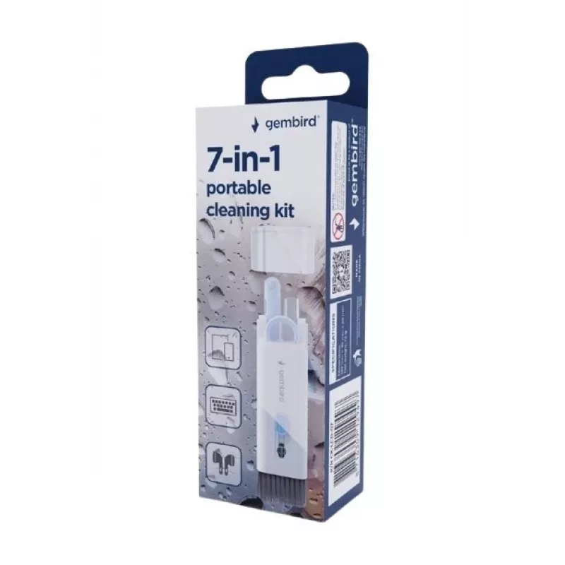 Gembird 7-in-1 Universal Portable Cleaning Kit - White