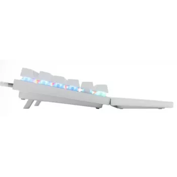 Mechaninė TKL žaidimų klaviatūra STEELSERIES Apex Pro TKL Gen 3 balta — JAV išdėstymas, RGB, reguliuojami jungikliai