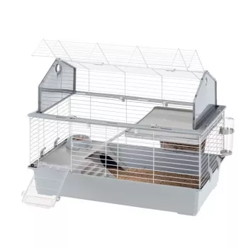Narvas Ferplast Barn 100 triušiams ir jūrų kiaulytėms, metalas/plastikas, 960×570×730 mm, taupe/baltas