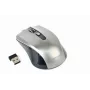 Belaidė pelė GEMBIRD MUSW-4B-04-BG — dešiniarankiams, optinė 1600 DPI, 4 mygtukai, RF belaidė, juoda/pilka