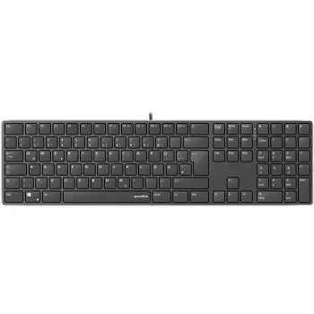 Klaviatūra SPEEDLINK SL-640010-BK USB vokiška juoda viso dydžio 110 klavišų