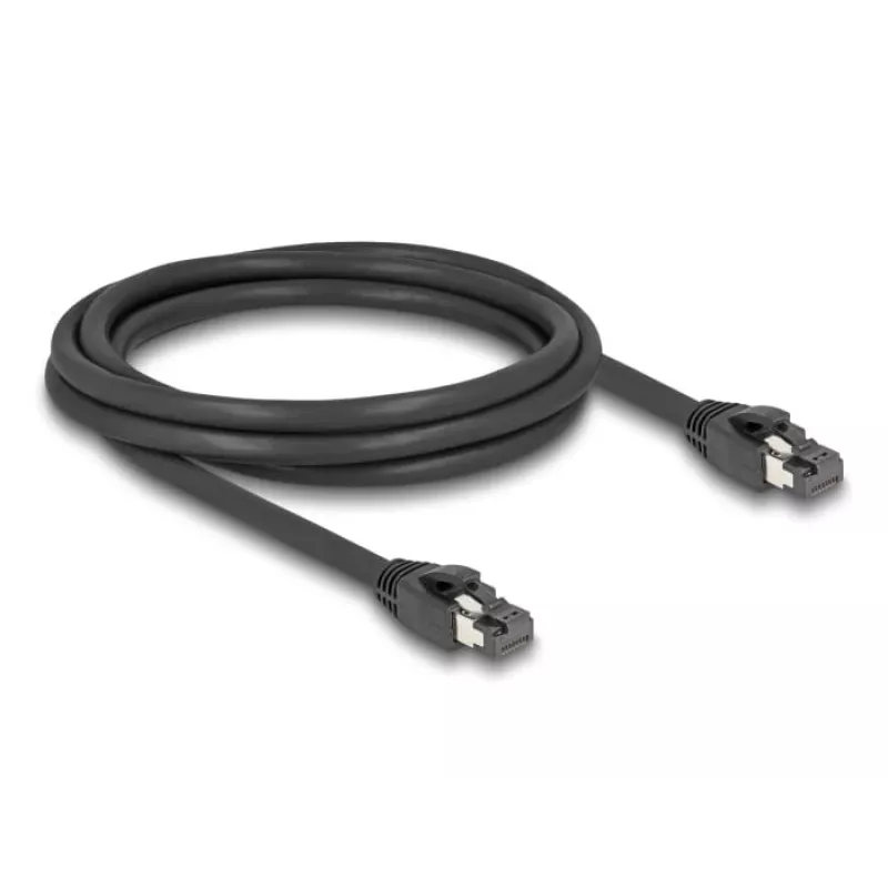DeLOCK RJ45 tinklo kabelis Cat.8.1 S/FTP 2m 40Gbps juodas