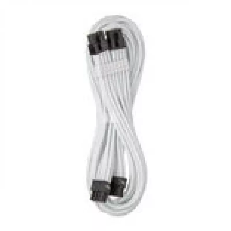 CableMod C-Series Pro ModMesh Bridged Connection kabelis - 8+8-Pin PCIe, balta, 60 cm