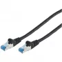 komutacinis kabelis CAT6a S/FTP RJ45, 1 m, juodas, No name