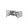 RTV spintelė ABETO 150x42x52 baltas/baltas blizgus