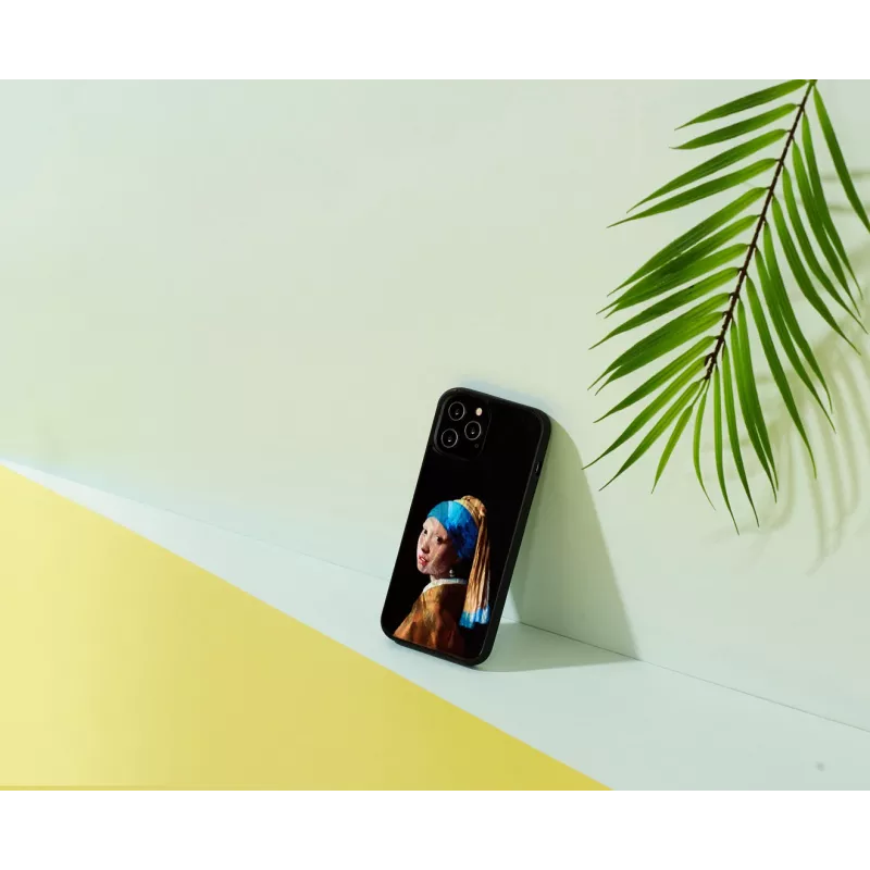 Apsauginis iKins dėklas Apple iPhone 12 Pro Max su „Mergina su perlų auskaru“ dizainu