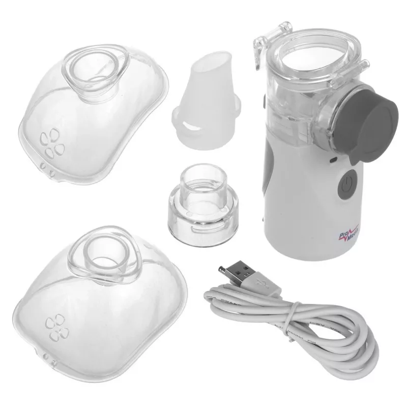 Nešiojamasis tinklinis inhaliatorius ProMedix PR-835 USB purkštuvas, maitinamas baterijomis nešiojamasis purkštuvas