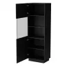 Vitrina Cama LIVERTI 59.5×42×178 cm juoda — ant grindų stovinti spintelė
