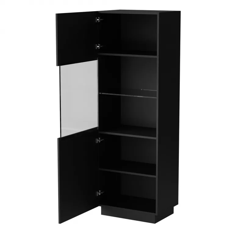 Vitrina Cama LIVERTI 59.5×42×178 cm juoda — ant grindų stovinti spintelė
