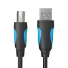 USB 2.0 A–USB-B laidas Vention VAS-A16-B500, 5 m, juodas, kištukas–kištukas, 480 Mbps