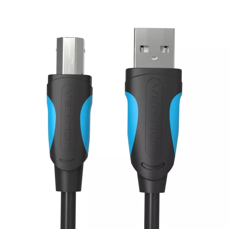 USB 2.0 A–USB-B laidas Vention VAS-A16-B500, 5 m, juodas, kištukas–kištukas, 480 Mbps
