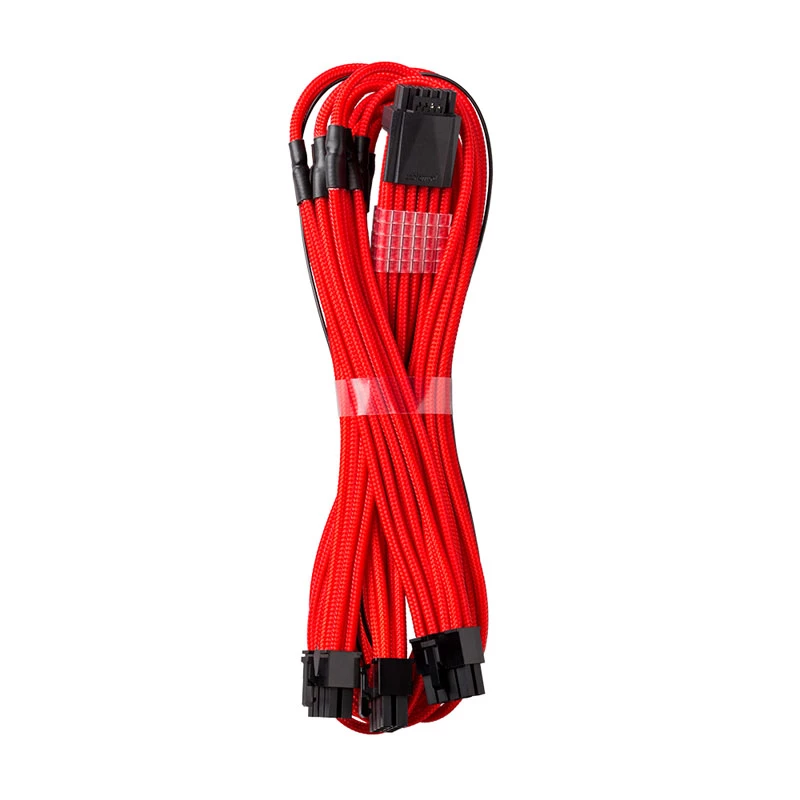 CableMod C-Series PRO ModMesh 12VHPWR į 3x PCI-e kabelis skirtas Corsair - 60 cm, raudonas