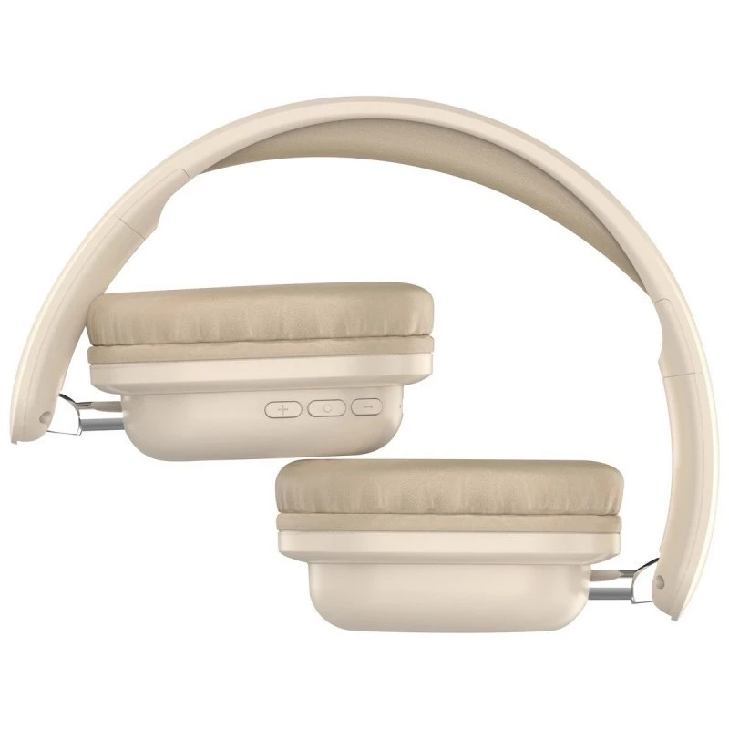 Belaidės ant ausų dedamos ausinės DEFENDER EEMOTION B640 BEIGE — binaurinės, uždara akustinė sistema, USB-C, AUX, 20–20000 Hz, 105 dB