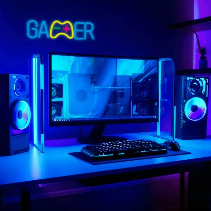LED Neon Light MANTA SNL62MT GAMER RGB Spalvų Keitimas - RGB žaidimų šviesos juosta