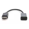 DIGITUS Adapter, DisplayPort Stecker - HDMI A Kupplung DisplayPort Standard 1.1a, UL20276 zertifiziert, AWG28 (DB-340400-001-S)