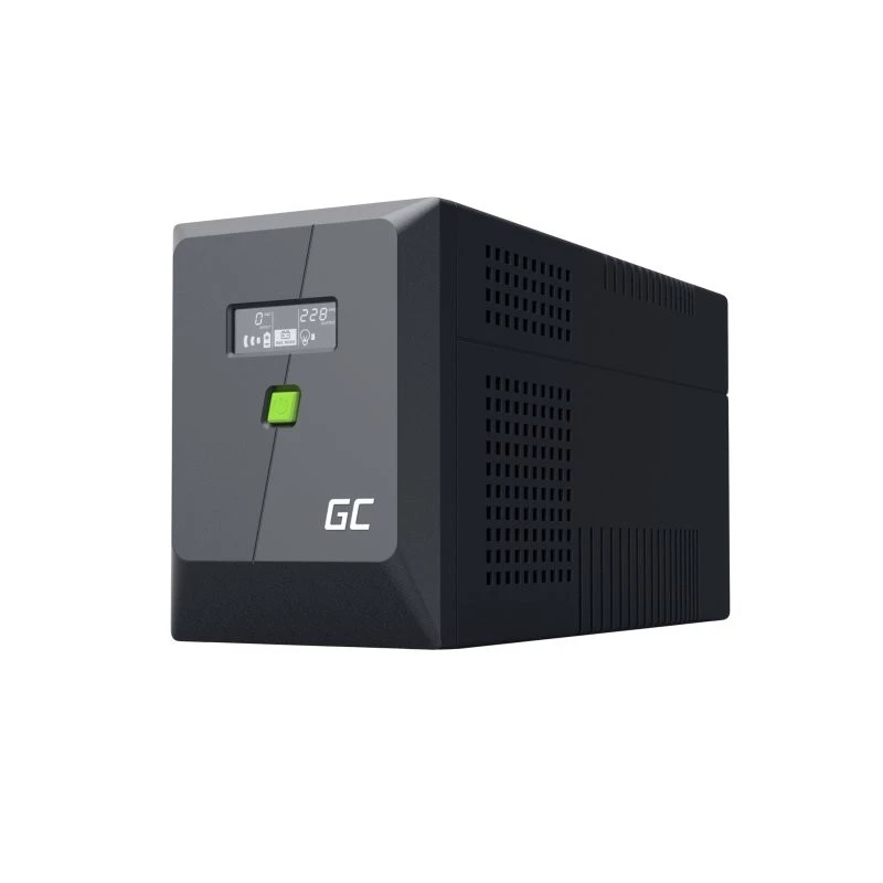 Nepertraukiamo maitinimo šaltinis UPS Line-Interactive Green Cell 1,5 kVA / 1050 W, 5 kintamosios srovės lizdai, gryna sinusinė banga, AVR, USB, bokštinis, juodas