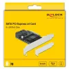 SATA PCI Express x4 kortelė DeLOCK 5 prievadų žemo profilio formos