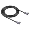 USB-C laidas Unitek C14147ABK01 90°–90° PD 100W 0,5 m, kampuotas į kampuotą, juodas